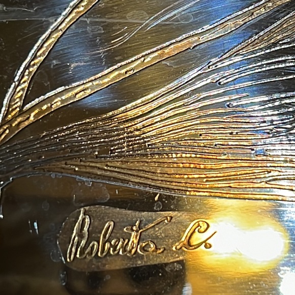 Vintage Elegant Gioiel Oro Tray Designed by Roberto C. Italy 24 K Inox 18/10 - Picture 6 of 16